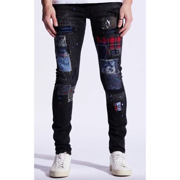 Embellish Other - NWT‎ Embellish Denim Enzo Denim, Black/Blue Patchwork, Mens 40, 140$ SOLD OUT!